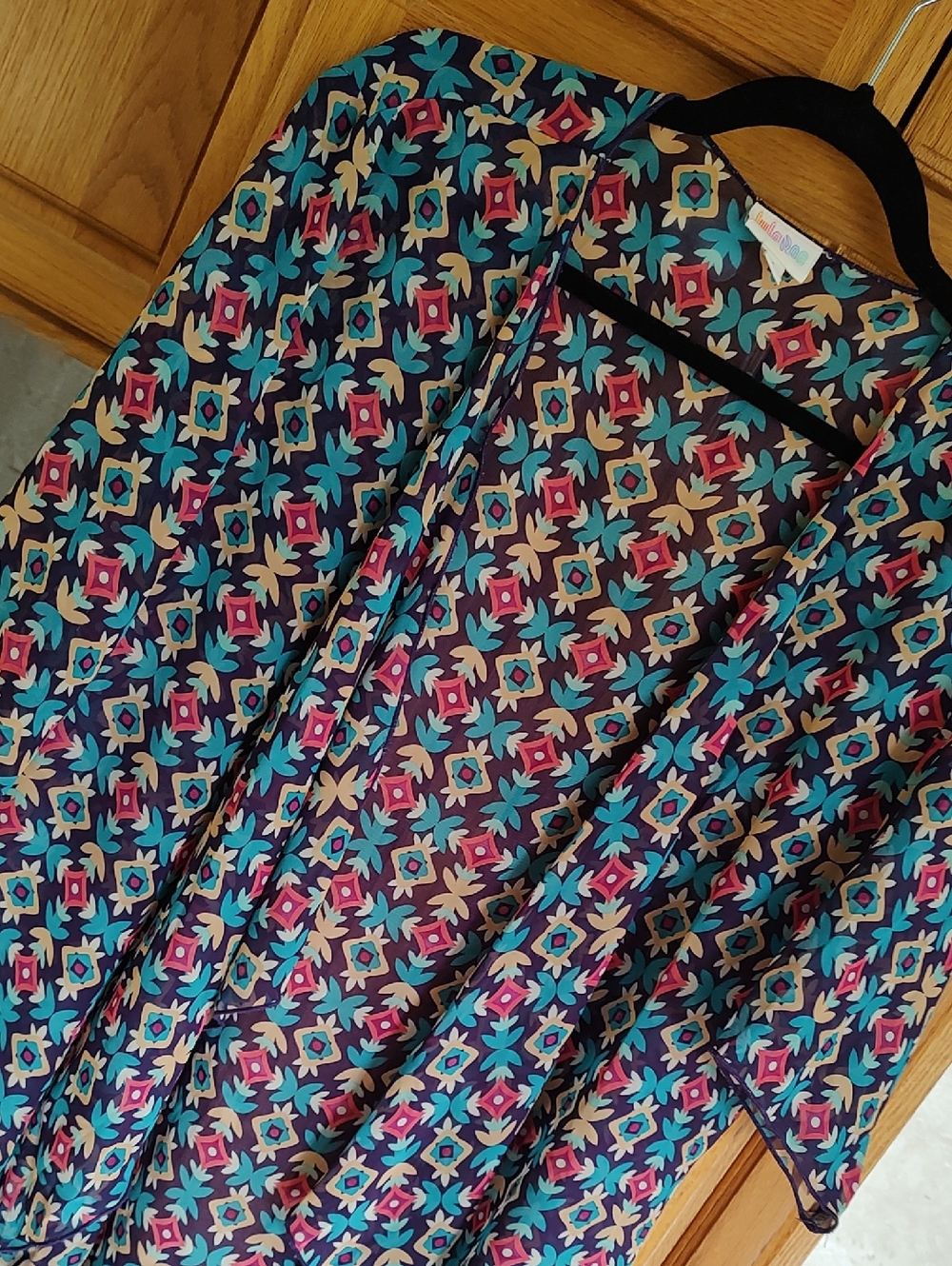 Colorful Geometric Sheer Kimono